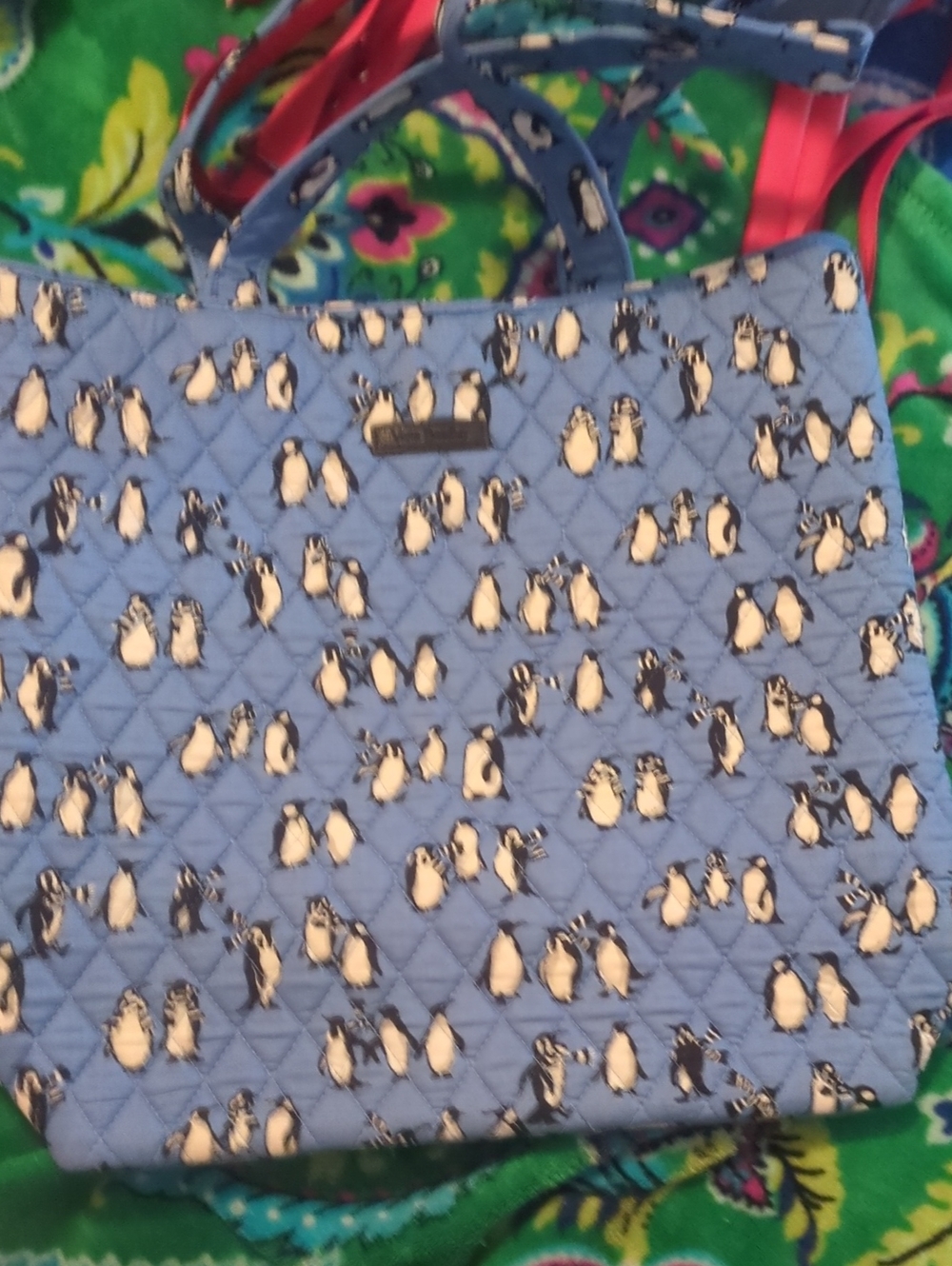 Vera Bradley Blue Penguins Tote